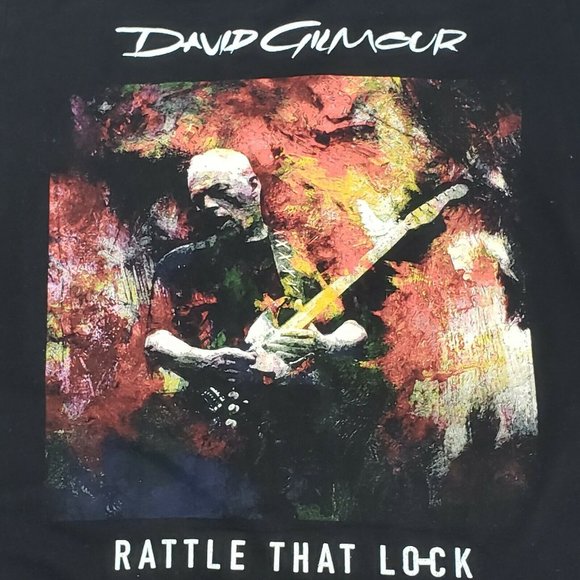 David Gilmour 2016 Concert Tour T Shirt Dates Pink Floyd Rattle That Lock L - Picture 5 of 6